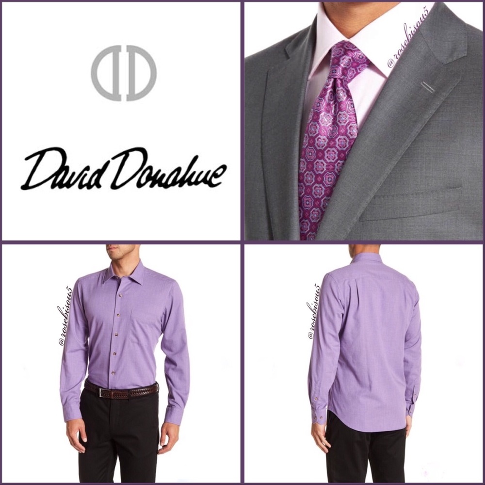 x5HP🥃{DAVID DONAHUE} Casual Fit Button Down Shirt - Picture 8 of 8